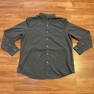 Champs Gray Button-Down Long Sleeve Shirt | Mens Size XL